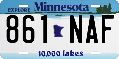 MN license plate 861NAF