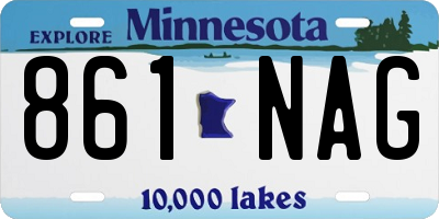 MN license plate 861NAG
