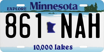 MN license plate 861NAH