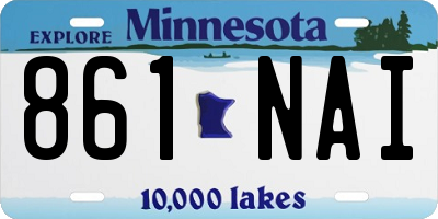 MN license plate 861NAI