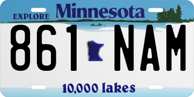 MN license plate 861NAM