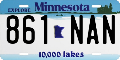 MN license plate 861NAN