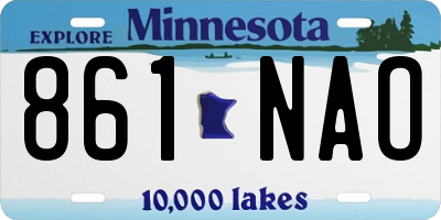 MN license plate 861NAO