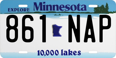 MN license plate 861NAP
