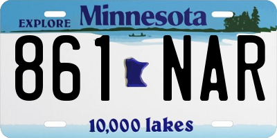 MN license plate 861NAR
