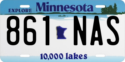 MN license plate 861NAS