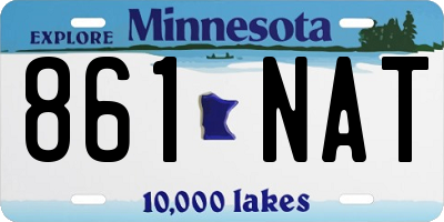 MN license plate 861NAT