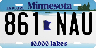 MN license plate 861NAU