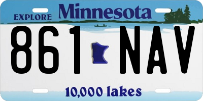 MN license plate 861NAV