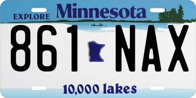 MN license plate 861NAX