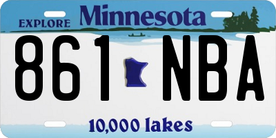 MN license plate 861NBA