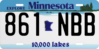 MN license plate 861NBB