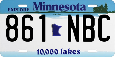 MN license plate 861NBC