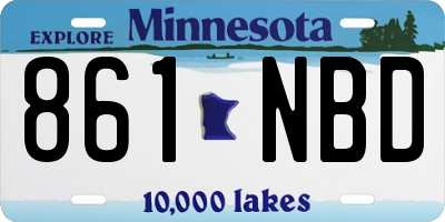 MN license plate 861NBD