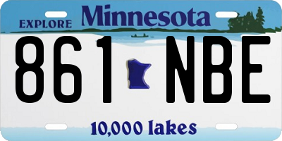 MN license plate 861NBE
