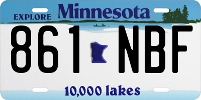 MN license plate 861NBF