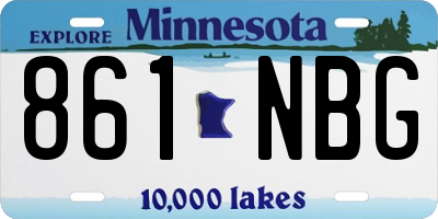 MN license plate 861NBG