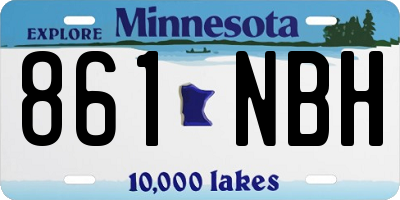 MN license plate 861NBH