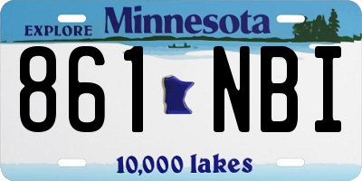 MN license plate 861NBI