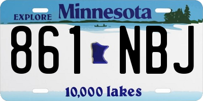MN license plate 861NBJ