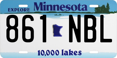 MN license plate 861NBL