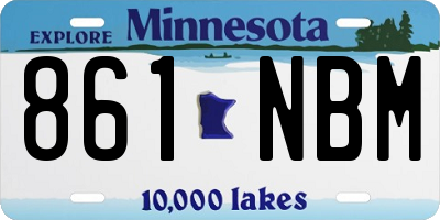 MN license plate 861NBM