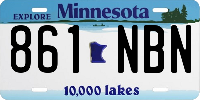 MN license plate 861NBN