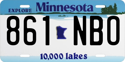 MN license plate 861NBO