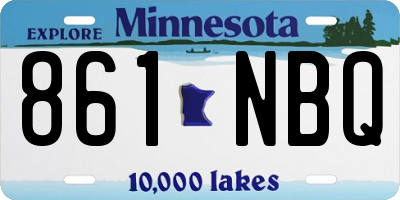 MN license plate 861NBQ