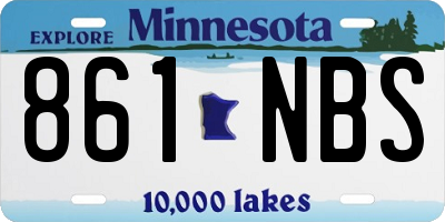 MN license plate 861NBS
