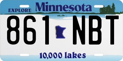 MN license plate 861NBT