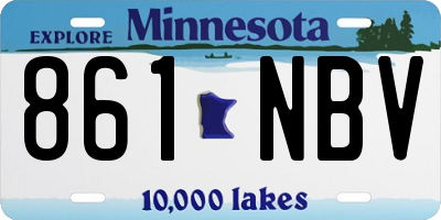 MN license plate 861NBV