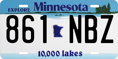 MN license plate 861NBZ