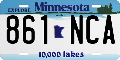 MN license plate 861NCA