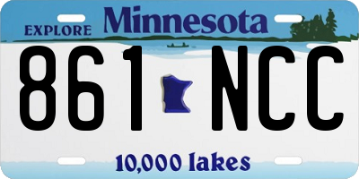 MN license plate 861NCC