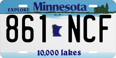 MN license plate 861NCF