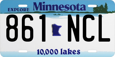 MN license plate 861NCL