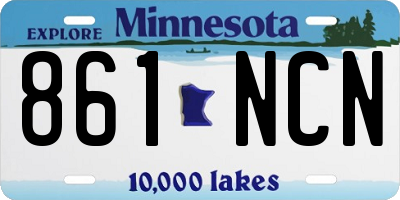 MN license plate 861NCN