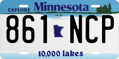 MN license plate 861NCP