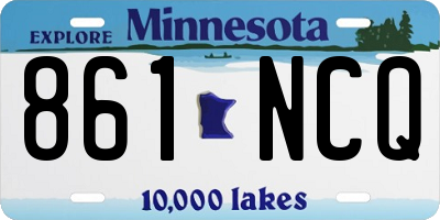 MN license plate 861NCQ