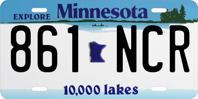 MN license plate 861NCR
