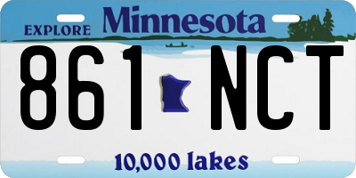 MN license plate 861NCT