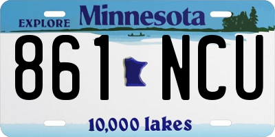 MN license plate 861NCU