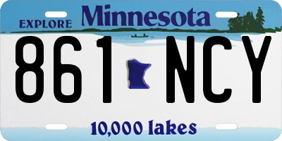 MN license plate 861NCY
