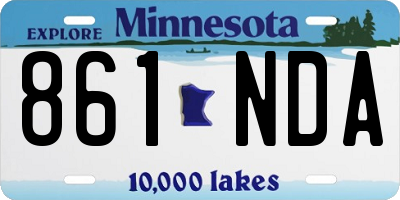 MN license plate 861NDA