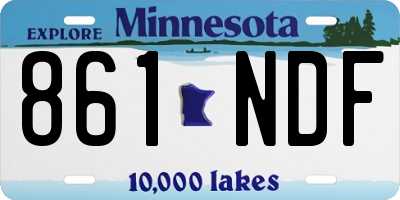 MN license plate 861NDF