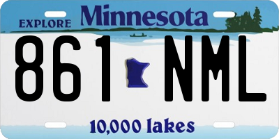 MN license plate 861NML