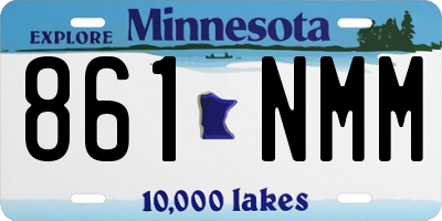 MN license plate 861NMM