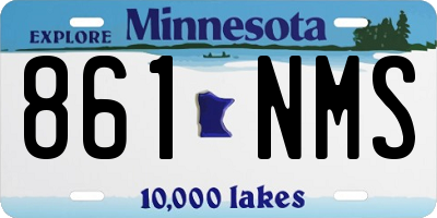 MN license plate 861NMS