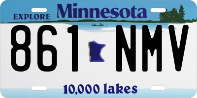 MN license plate 861NMV